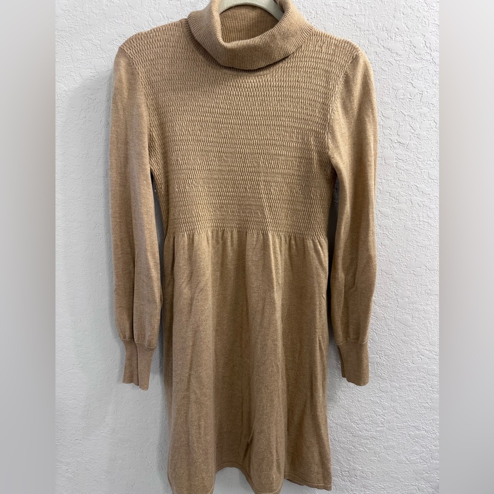 Tan sweater dress
